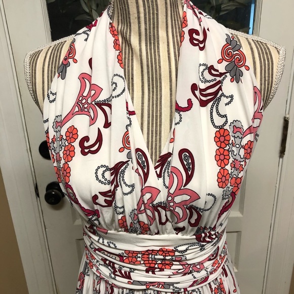 Evan Picone white/pink floral knit dress - Picture 2 of 8